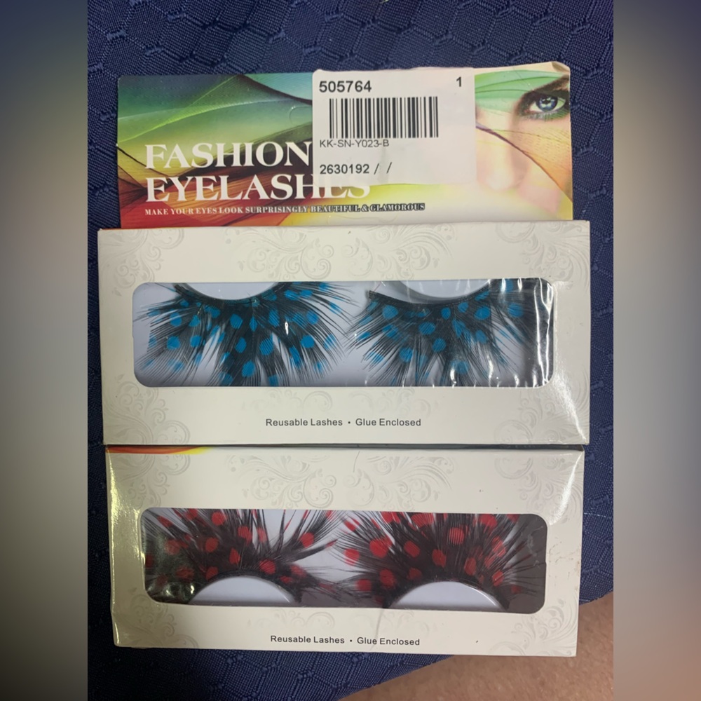 NWT 2 Pack Colored False Eyelashes